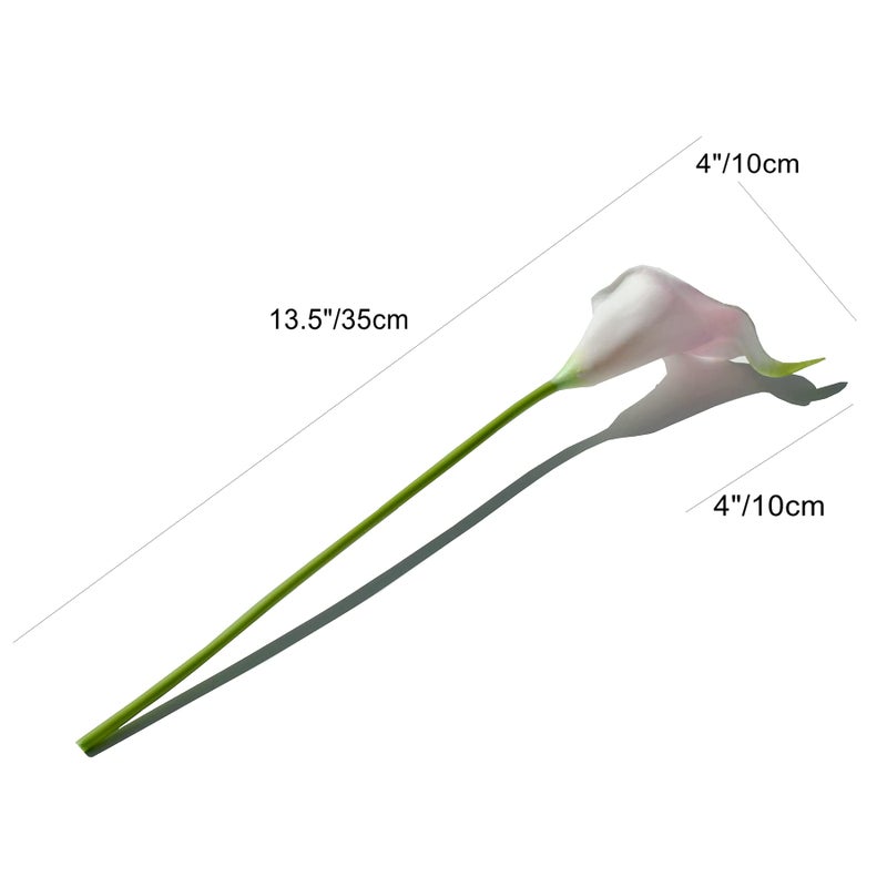 Mandy's PU Light Pink Calla Lily Artificial Flowers 20 Stems 13.5in Faux Realistic Centerpiece for Valentine's Day and New Year Decorations DIY Bridal Bouquet Home DÃ©cor - Image 2